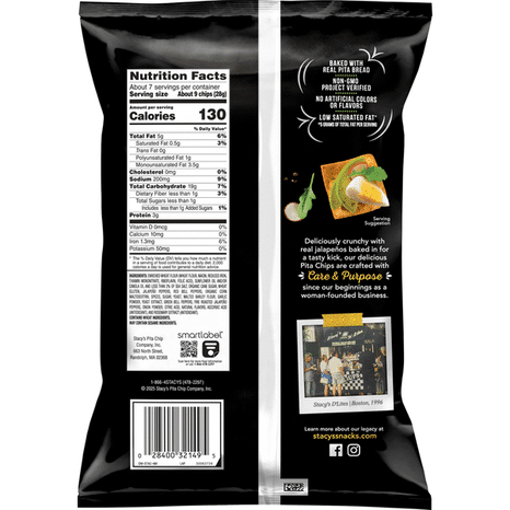 Stacy's Baked Fire Roasted Jalapeño Pita Chips