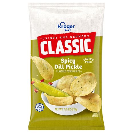 Kroger Spicy Dill Pickle Flavored Potato Chips