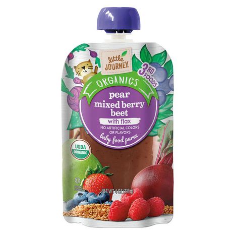 Little Journey Pear Mixed Berry Beet Flax Baby Food