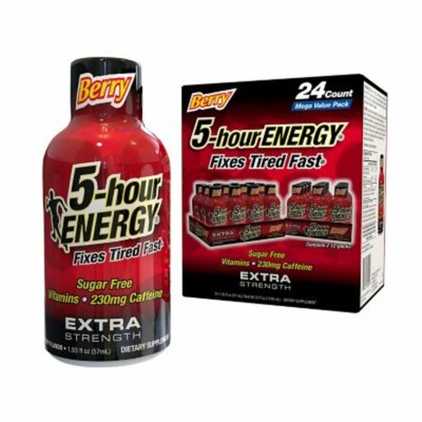 5-hour ENERGY Energy Shot, Extra Strength, Berry, 24-Pack