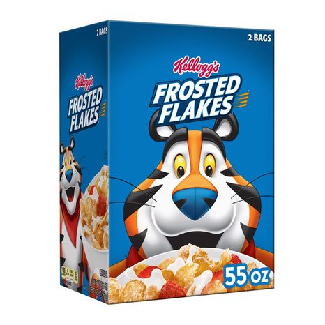 Kellogg's Cold Breakfast Cereal, 8 Vitamins and Minerals, Kids Snacks, Original, Box (2 Bags)