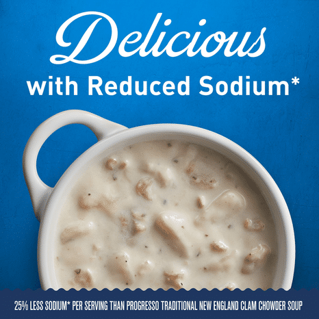 Progresso New England Clam Chowder, Reduced Sodium Canned Soup