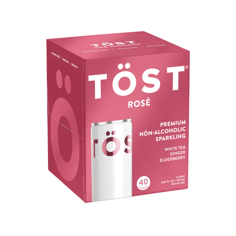 TÖST Beverages TÖST Rosé Cans All Natural Non Alcoholic Sparkling Beverage