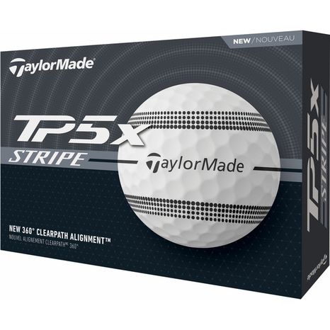 TaylorMade 2024 TP5x Stripe Golf Balls - White