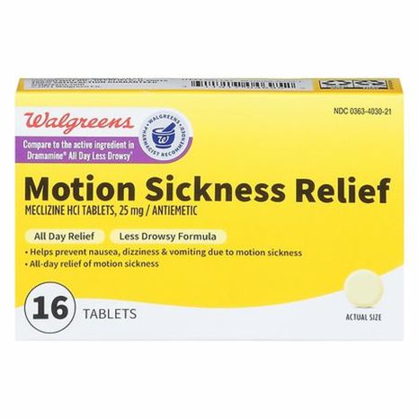 Walgreens Antiemetic Motion Sickness Tablets