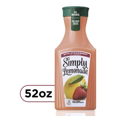 Simply Lemonade with Strawberry Bottle