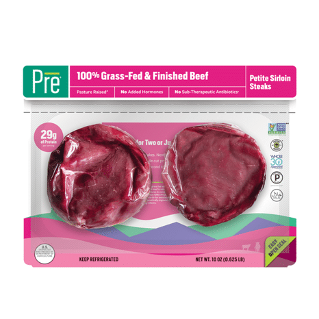 Pre Brands Pre 100% Grass Fed & Finished Petite Sirloin Steaks