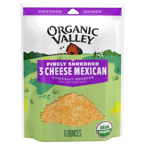 Organic Valley® 3 Cheese Organic Finely Shredded Mexican Cheese Blend
