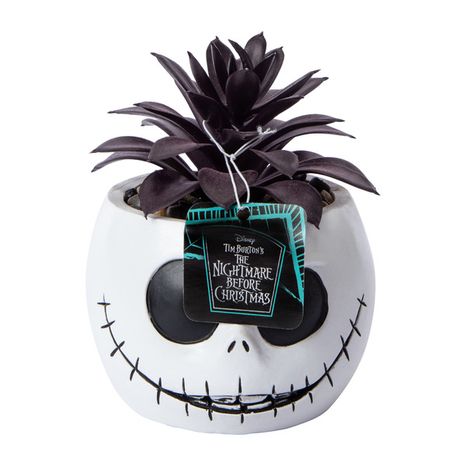 Disney Tim Burton's The Nightmare Before Christmas Jack Skellington Faux Succulent Terrarium Mini Planter