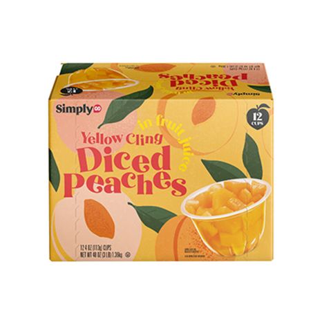 Simplygo Diced Peaches Fruit Cups