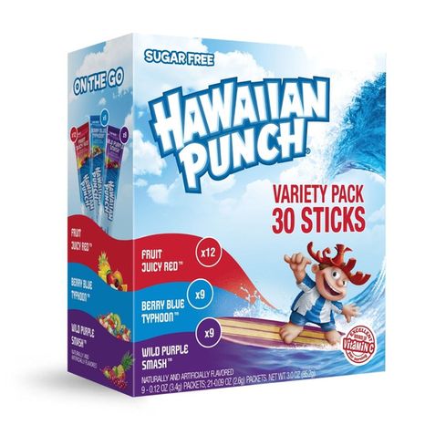 Hawaiian Punch Drink Mix, Sugar Free, Variety Pack