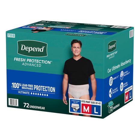 Depend Fresh Protection Advanced for Men, M-L