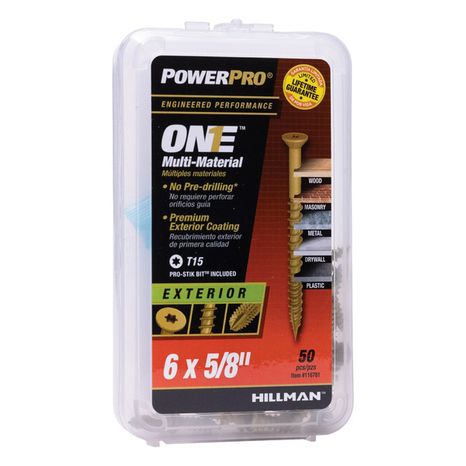 Hillman Screws, Multi-Material, Exterior, 5/8 Inches