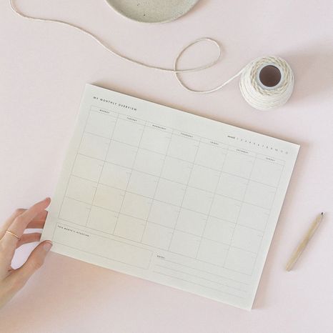 The Container Store Monthly Overview Pad - White - 11" x 8-1/2"