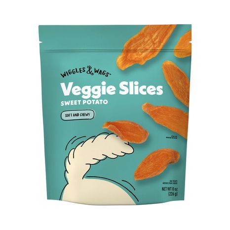 Wiggles & Wags Grain-free Sweet Potato Veggie Slices Dog Treats