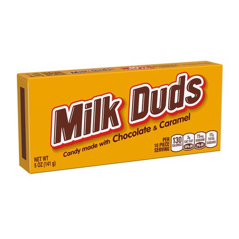 MILK DUDS Chocolate and Caramel Candy Box, 5 oz
