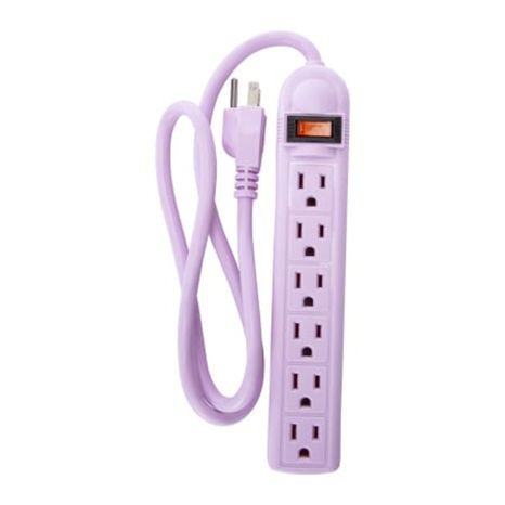Five Below 6-Outlet Power Strip - Light Pink