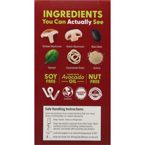 Actual Veggies Mushroom Quinoa Veggie Burger with Shiitake Mushroom, Spinach & Black Bean