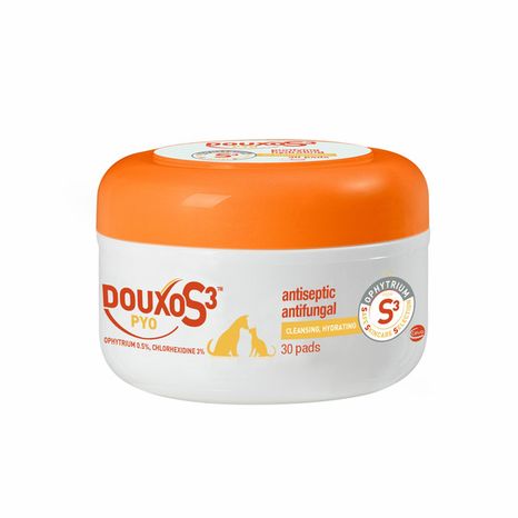 DOUXO S3 Chlorhexidine Antiseptic Antifungal Cleansing Pads