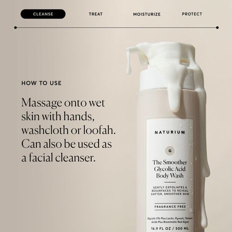 Naturium The Smoother Glycolic Acid 5% Body Wash Fragrance Free