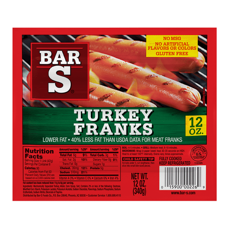 Bar-S Turkey Franks