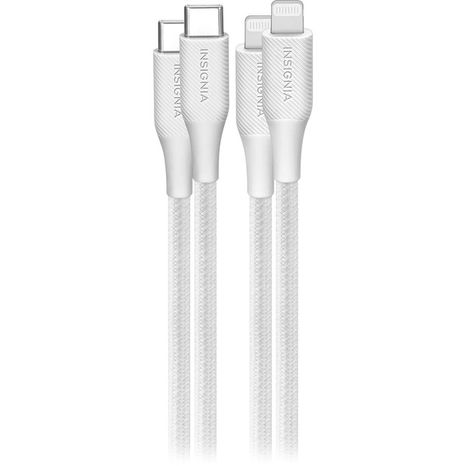 Insignia Lightning to USB-C Braided Charge & Sync Cable - Moon Gray