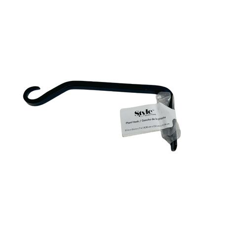 Style Selections 7" Black LWP013 Model Steel Plant Hook