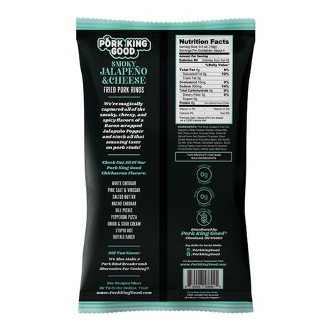 Pork King Good Smoky Jalapeno & Cheese Pork Rinds