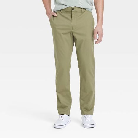 Goodfellow And Co Men's Comfort Wear Slim Fit Chino Pants, Size 32x34 - Olive Green