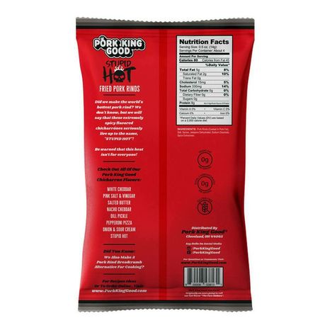 Pork King Good Stupid Hot Pork Rinds