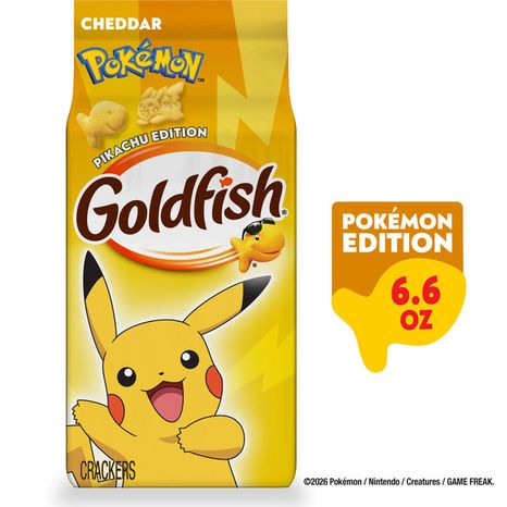 Pepperidge Farm Goldfish Pokémon Pikachu Cheddar Cheese Baked Snack Crackers