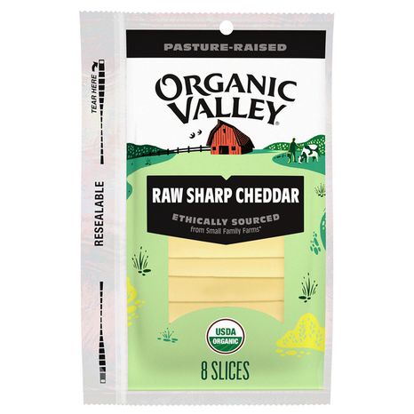 Organic Valley® Raw Sharp Cheddar Cheese Slices