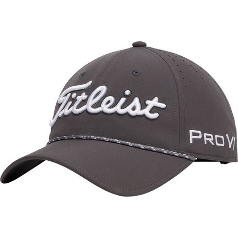 Titleist Men's Tour Breezer Golf Hat, One Size - Charcoal/White