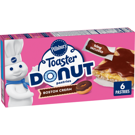 Pillsbury Boston Cream Flavored Toaster Donut Frozen Pastries
