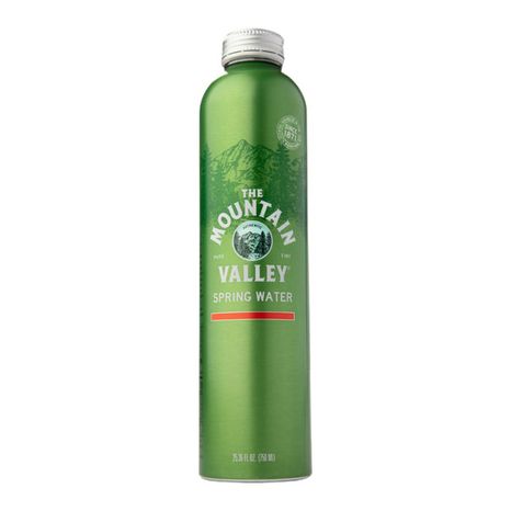 MOUNTAIN VALLEY Still Spring Water Aluminum Bottles, 750 mL, Single