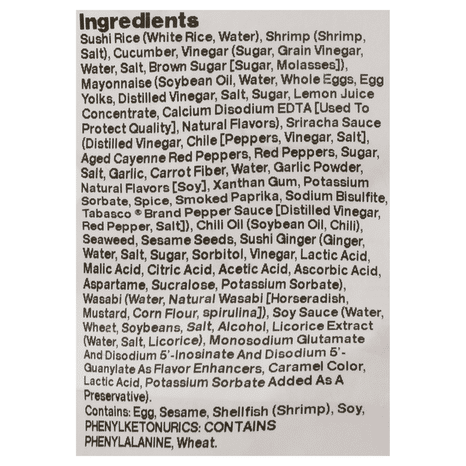 Hissho Sushi Spicy Shrimp Roll, Cooked