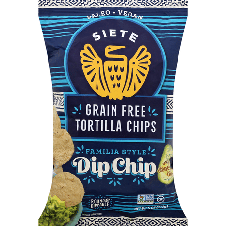 Siete Tortilla Chips, Grain Free, Dip Chip, Familia Style
