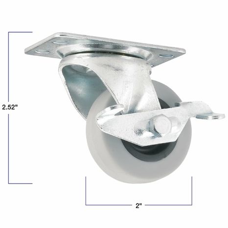 Titan Casters 2" Dyna Tread Wheel With Brake