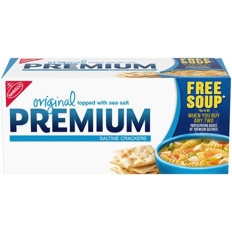 Premium Original Saltine Crackers, Lunch Snacks 16 oz