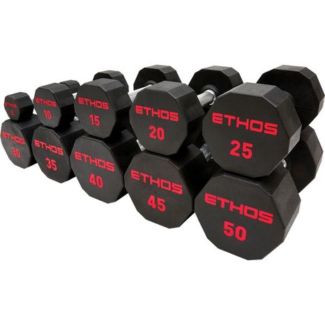 Ethos Rubber Hex Dumbbell