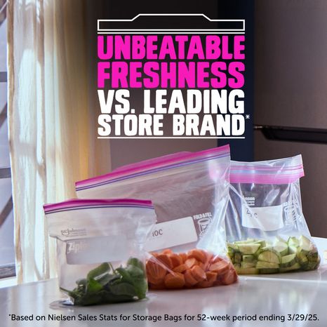 Ziploc® Quart Storage Bags, Stay Open Design, Easy to Fill