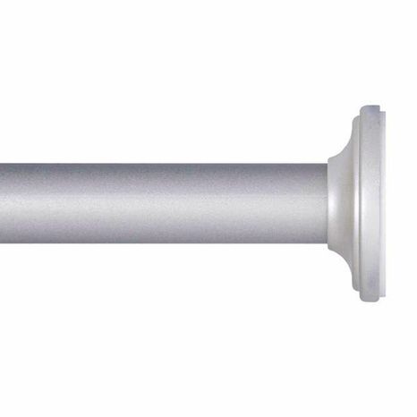 Sun Zero 28" To 60" Silver Tension Adjustable Curtain Rod