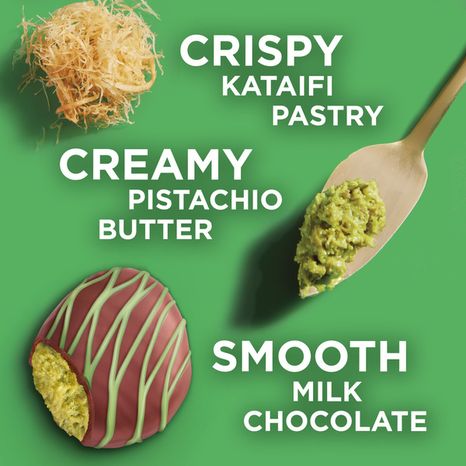 Russell Stover Dubai Style Pistachio & Kataifi in Milk Chocolate Candy Bar, 1.1 oz.