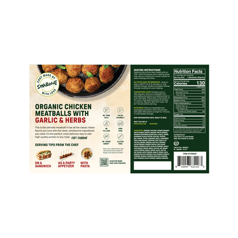 Chef Hak's Organic Chicken Meatballs