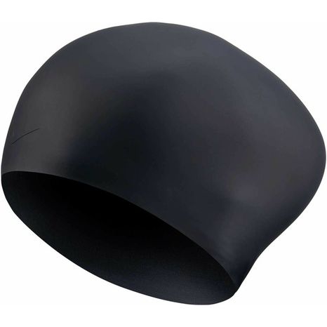 Nike Long Hair Silicone Swim Cap - Black - One Size