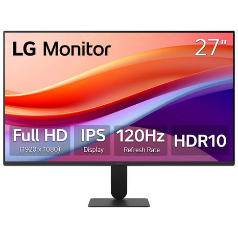 LG 27" IPS FHD 120Hz Monitor With HDR10 HDMI - Black