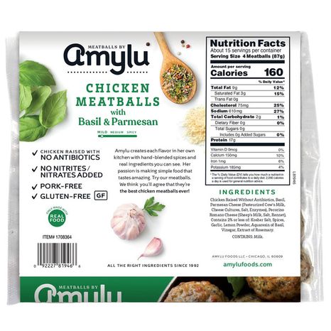 Meatballs by Amylu Basil & Parmesan Chicken Meatballs