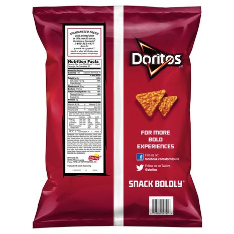 Doritos Nacho Cheese Flavored Tortilla Chips