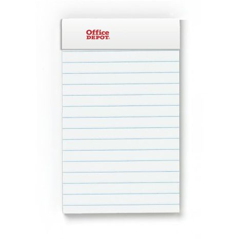 Office Depot Mini Perforated Legal Pad - White - 3" x 5"