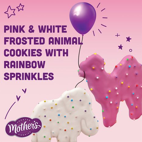 Mother's Original Circus Animal, Frosted Animal Cookies with Sprinkles, 3 oz Bag